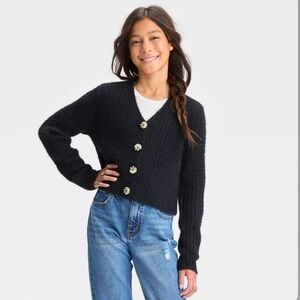 Art Class Girl’s Cropped Fuzzy Sweater